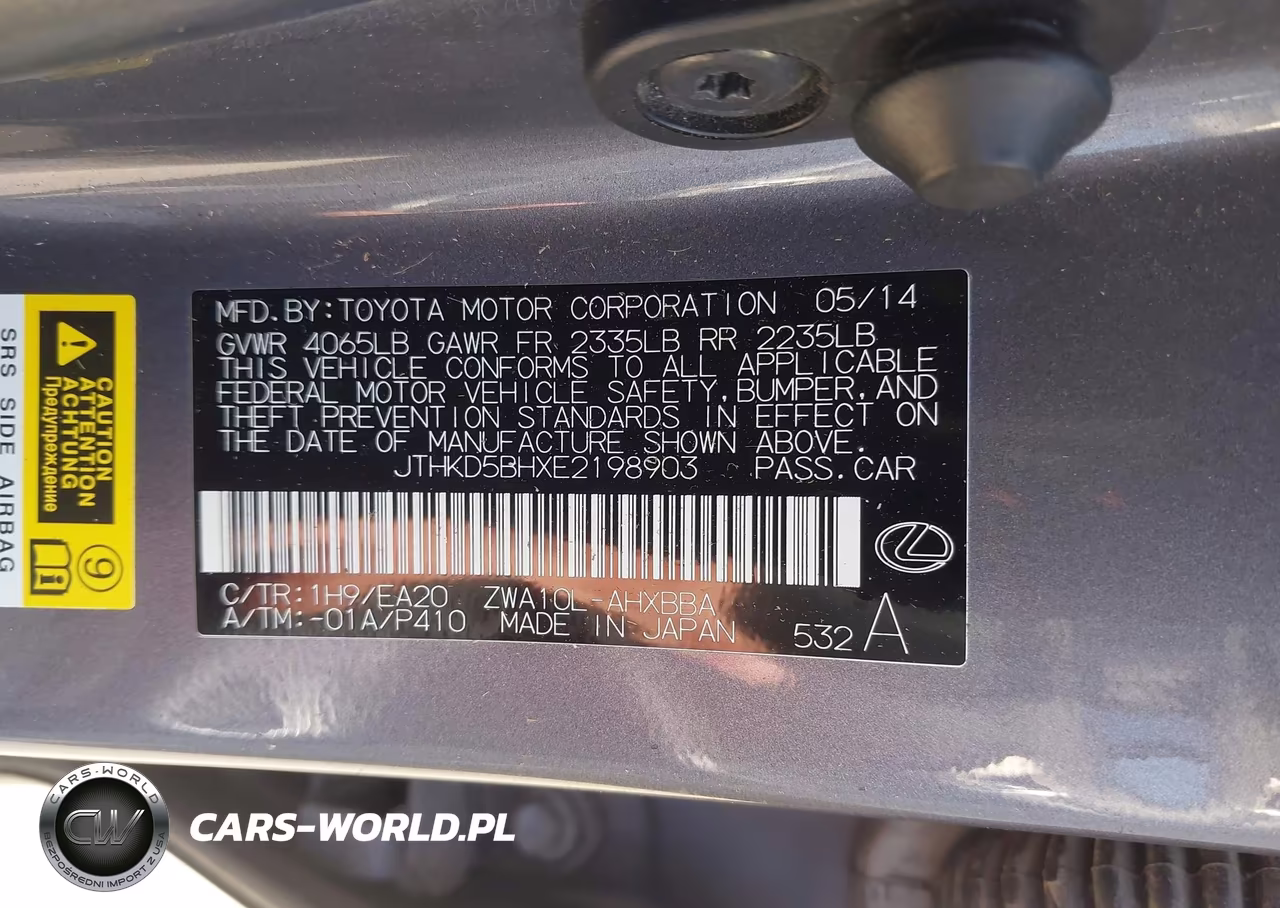 2014 Lexus Ct 200H VIN:JTHKD5BHXE2198903 - 9