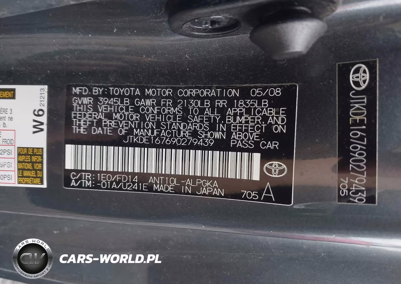2009 Scion Tc VIN:JTKDE167690279439 - 9