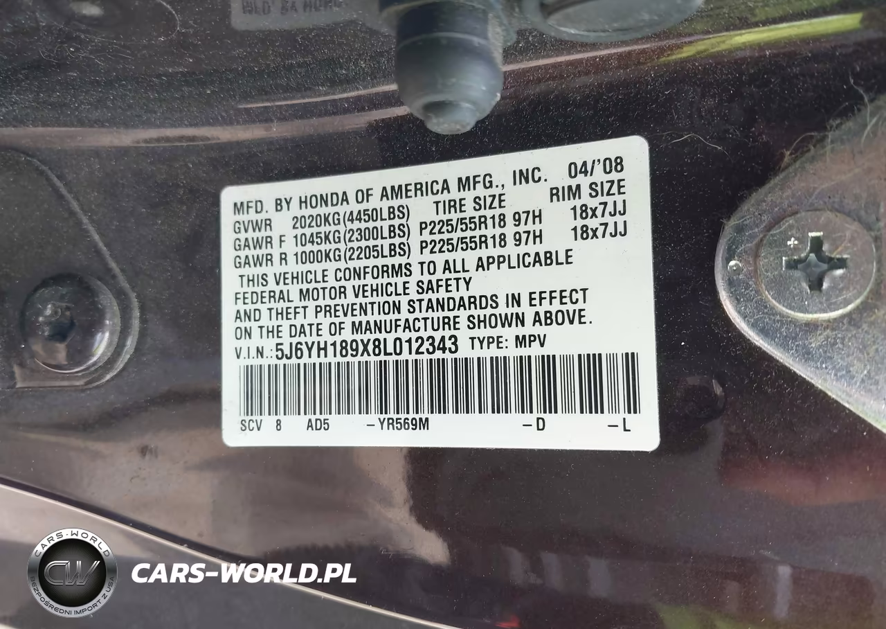 2008 Honda Element Sc VIN:5J6YH189X8L012343 - 9
