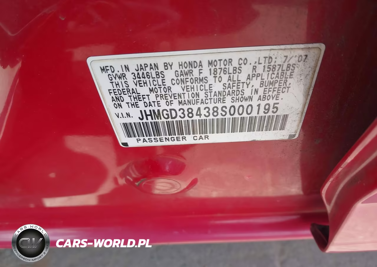 2008 Honda Fit VIN:JHMGD38438S000195 - 9