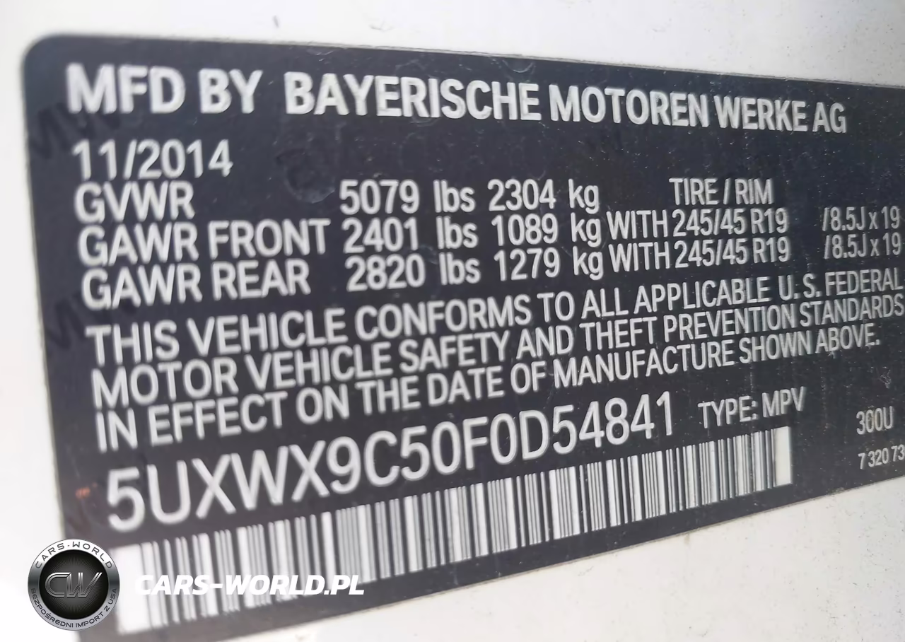 2015 BMW X3 xDrive28I VIN:5UXWX9C50F0D54841 - 9