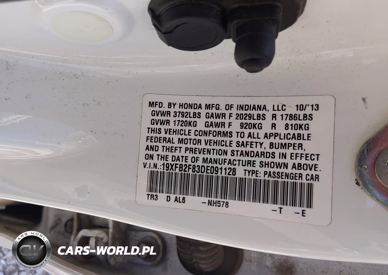2013 Honda Civic Ex VIN:19XFB2F83DE091128 - 8