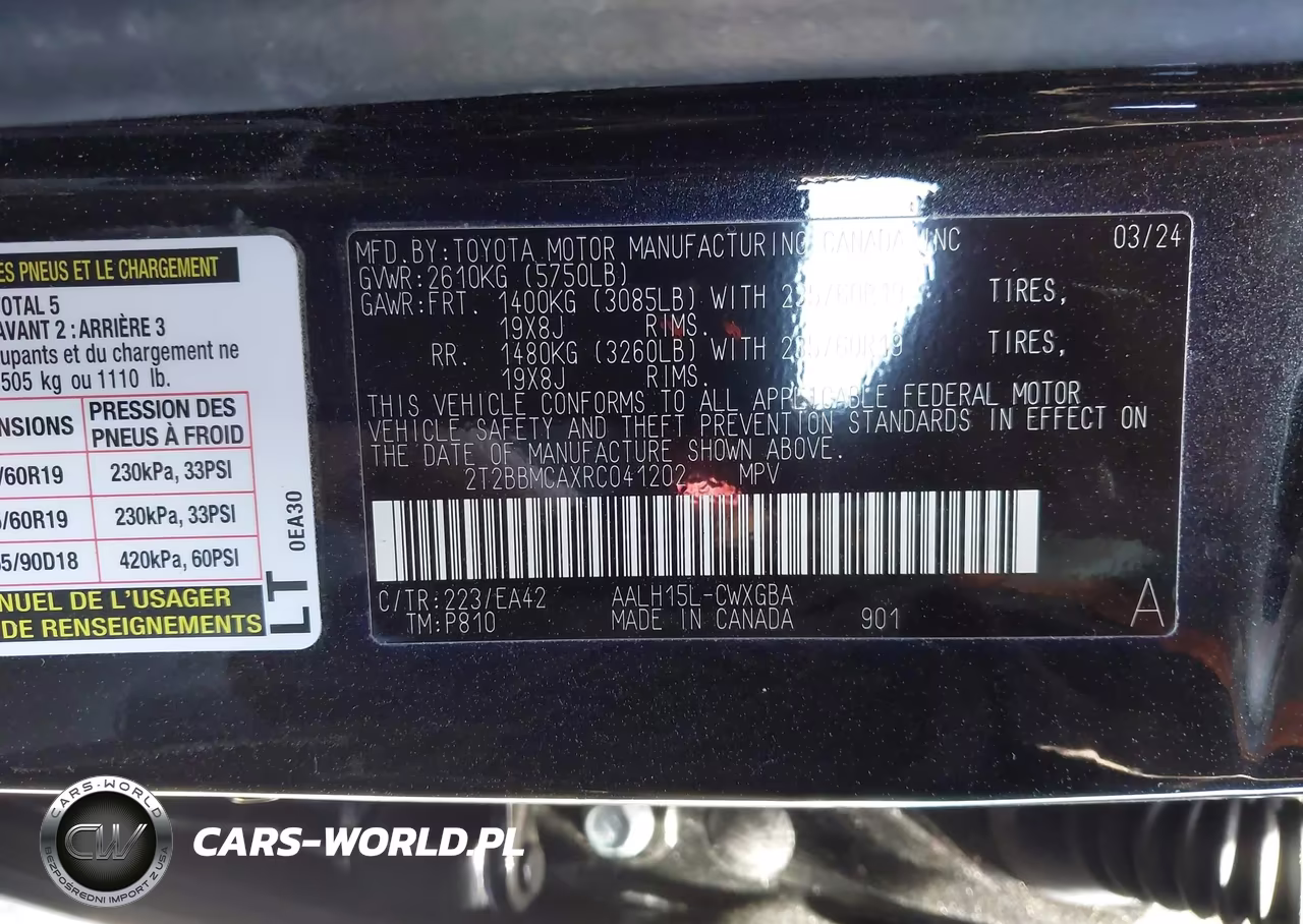 2024 Lexus Rx 350H Premium VIN:2T2BBMCAXRC041202 - 9