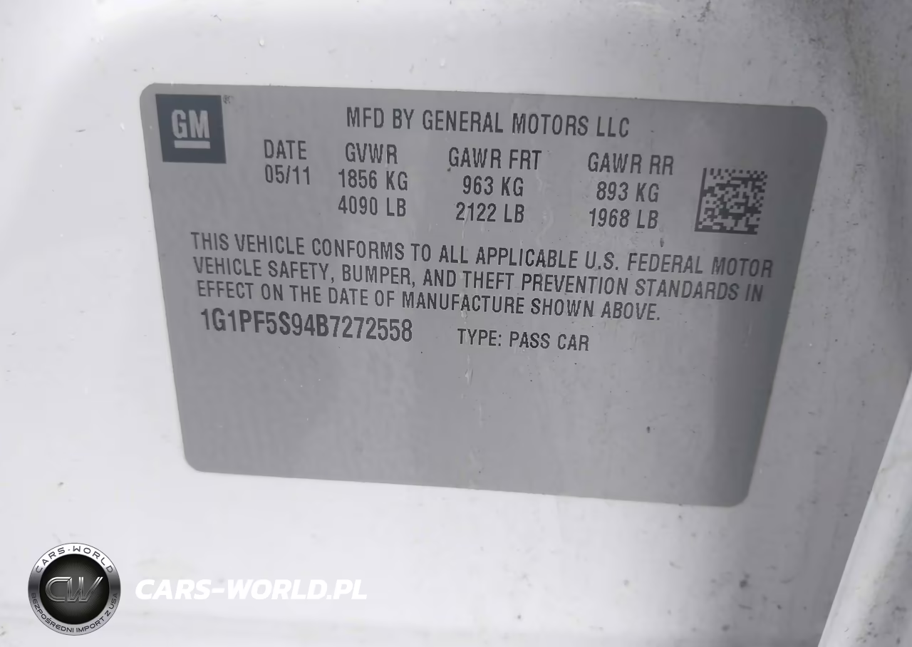 2011 Chevrolet Cruze 1Lt VIN:1G1PF5S94B7272558 - 9