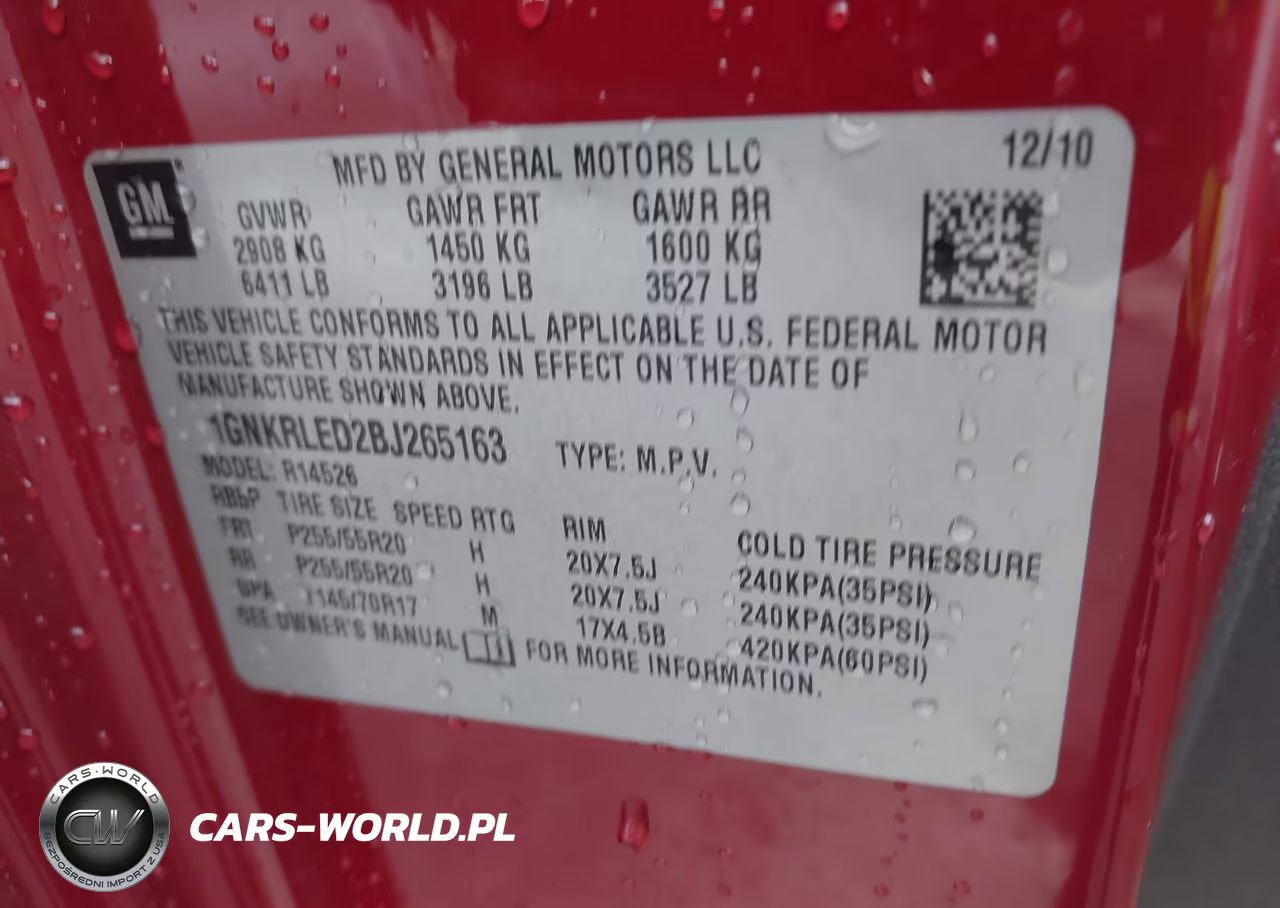 2011 Chevrolet Traverse Ltz VIN:1GNKRLED2BJ265163 - 9