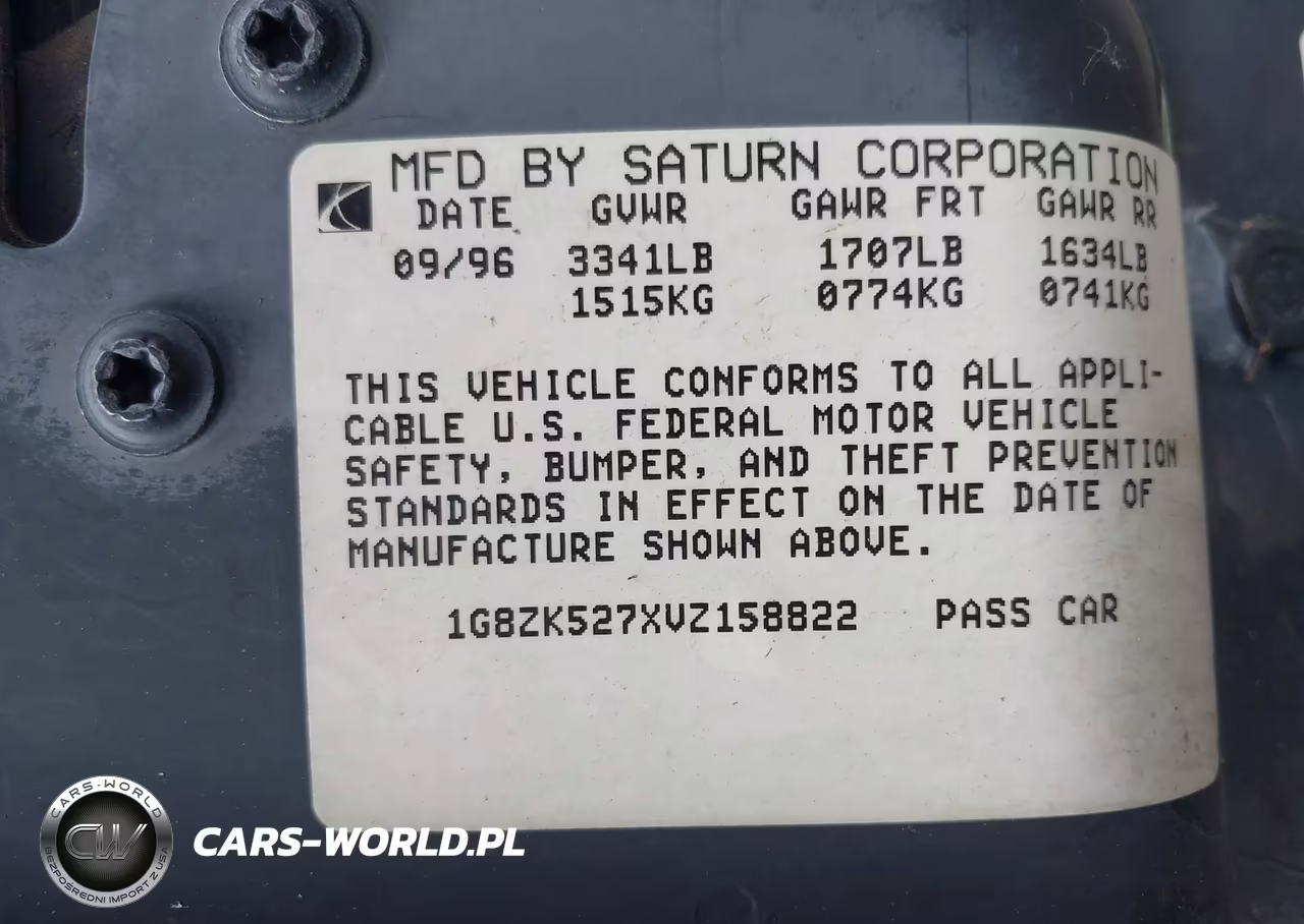 1997 Saturn Sl Sl2 VIN:1G8ZK527XVZ158822 - 9