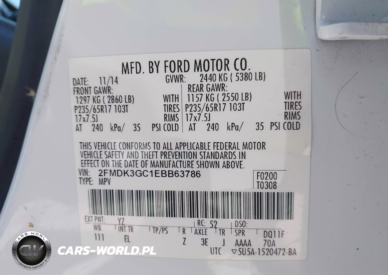 2014 Ford Edge Se VIN:2FMDK3GC1EBB63786 - 9