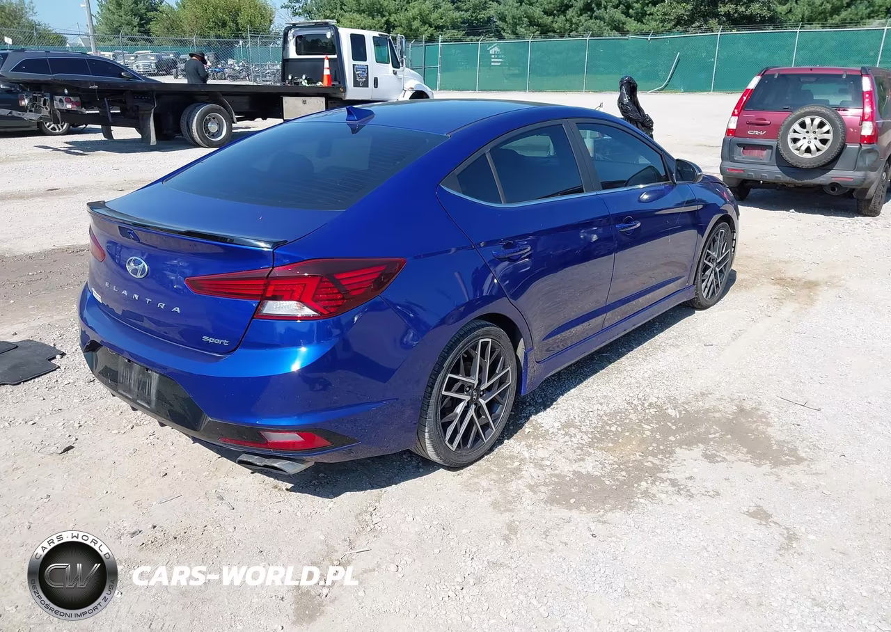 2019 Hyundai Elantra Sport VIN:KMHD04LB7KU869868 - 4
