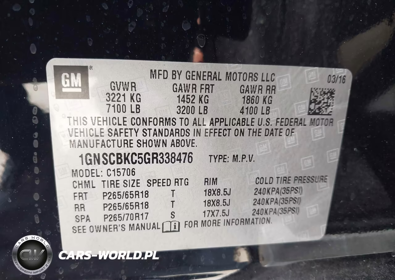 2016 Chevrolet Tahoe Lt VIN:1GNSCBKC5GR338476 - 9