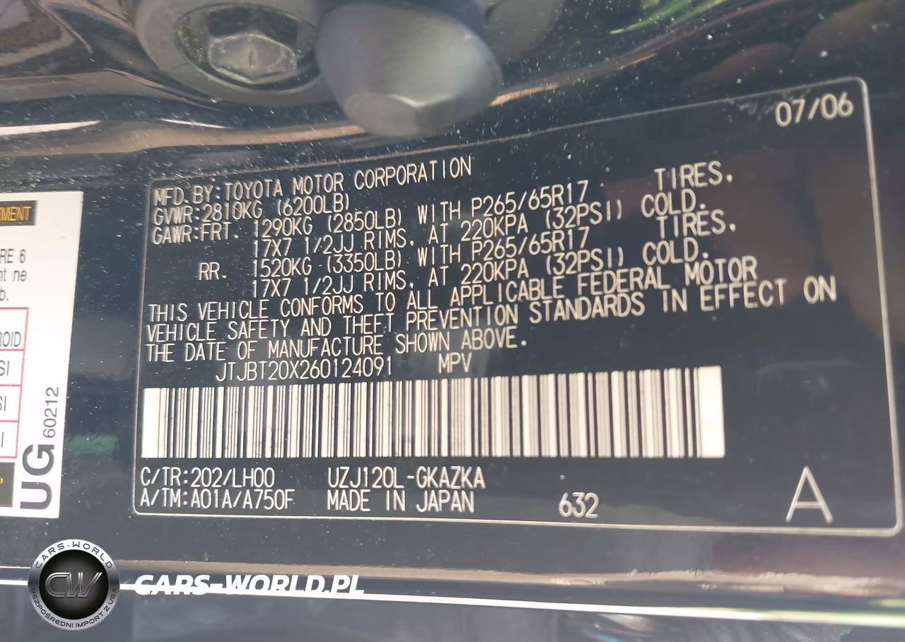 2006 Lexus Gx 470 VIN:JTJBT20X260124091 - 9