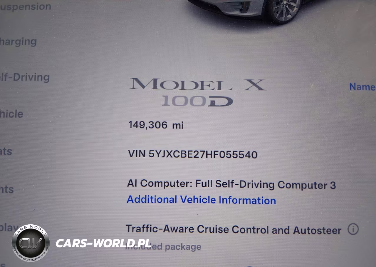 2017 Tesla Model X 100D-75D-90D VIN:5YJXCBE27HF055540 - 7