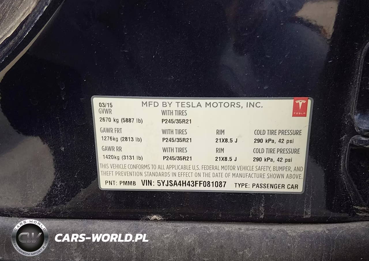 2015 Tesla Model S 85D-P85D VIN:5YJSA4H43FF081087 - 9