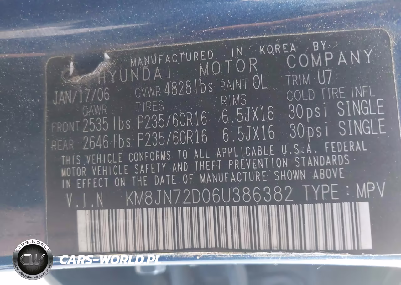 2006 Hyundai Tucson Gls-Limited VIN:KM8JN72D06U386382 - 9