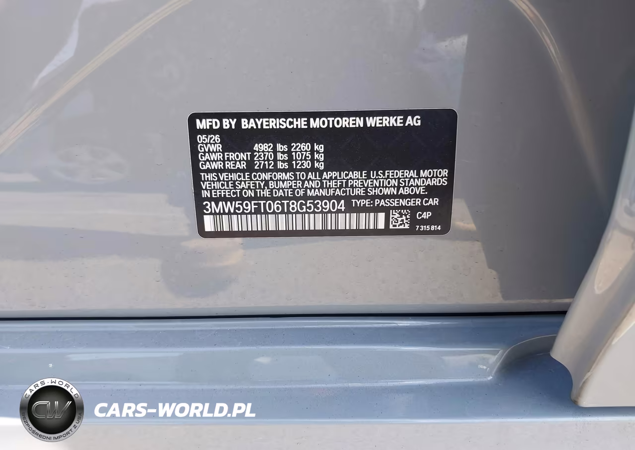 2026 BMW M340I Na VIN:3MW59FT06T8G53904 - 9