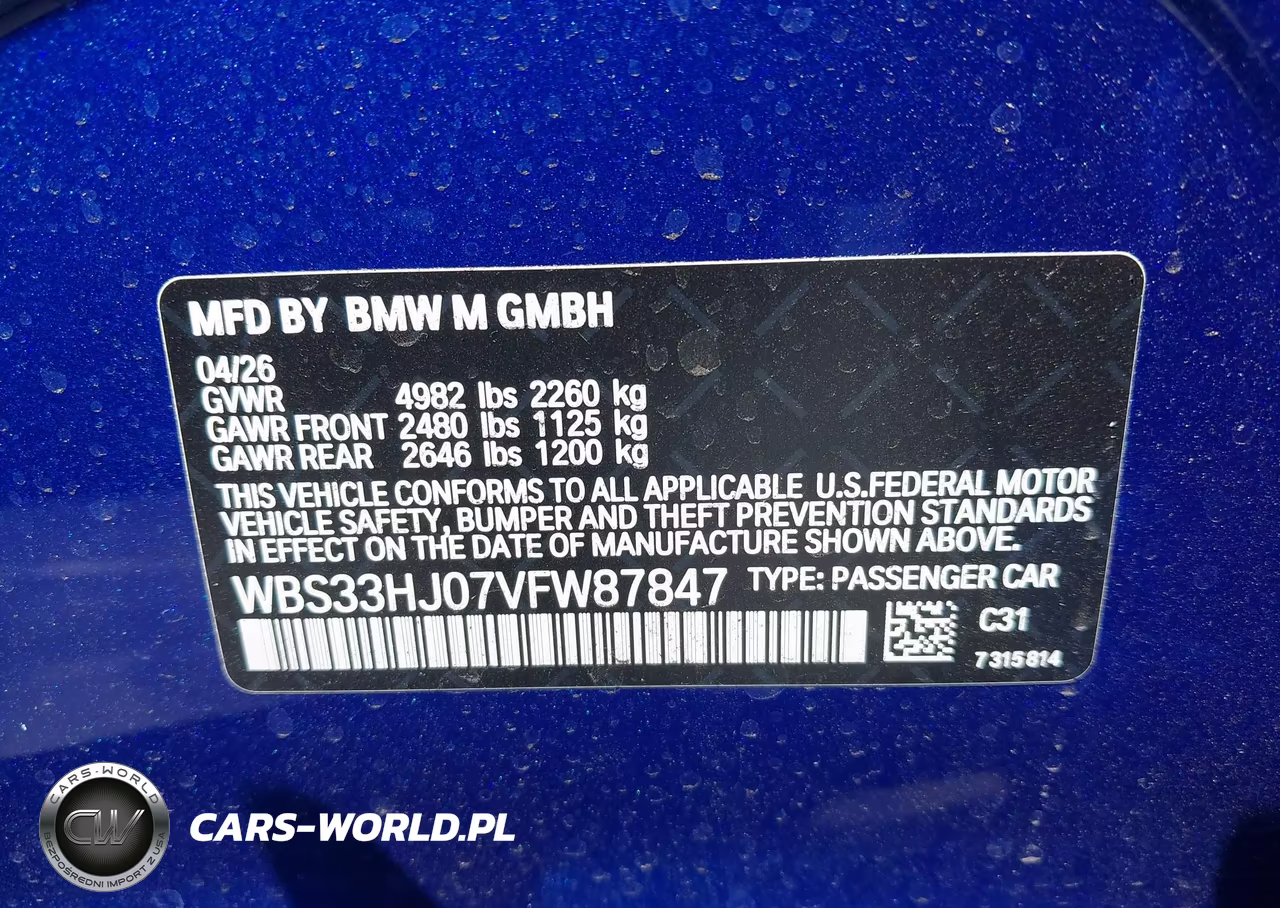 2027 BMW BMW M3 Competition Le VIN:WBS33HJ07VFW87847 - 9