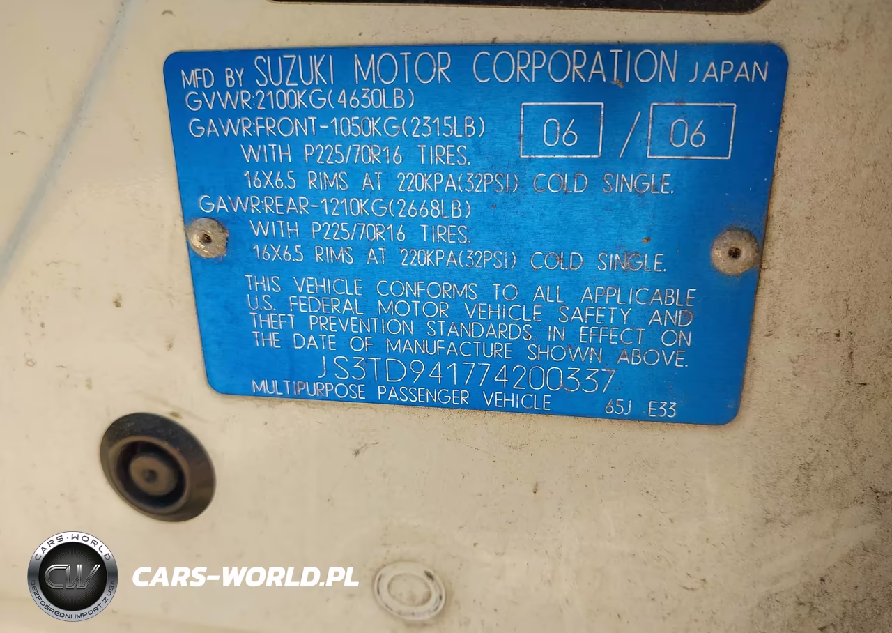 2007 Suzuki Grand Vitara VIN:JS3TD941774200337 - 9