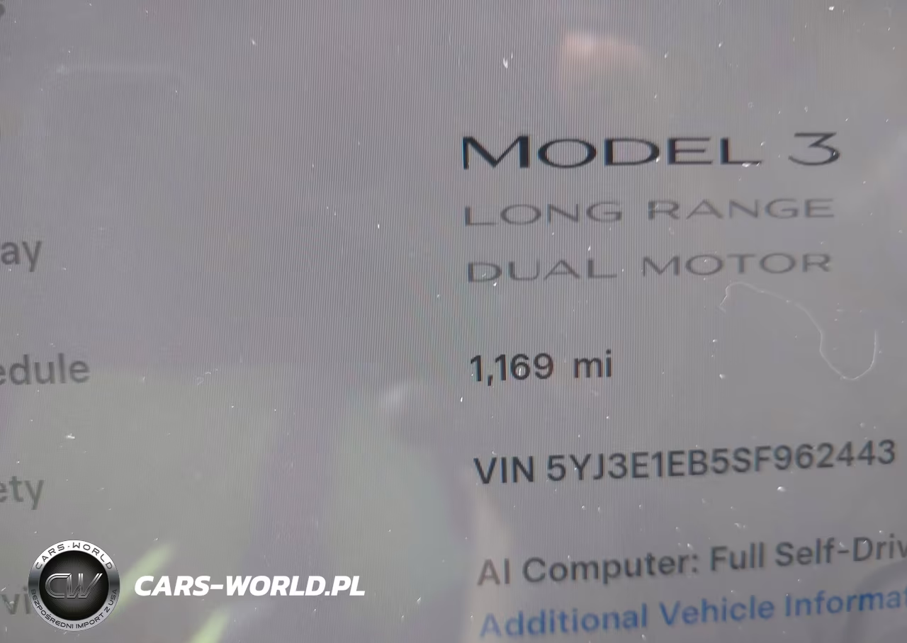 2025 Tesla Model 3 Long Range All-Wheel Drive VIN:5YJ3E1EB5SF962443 - 14