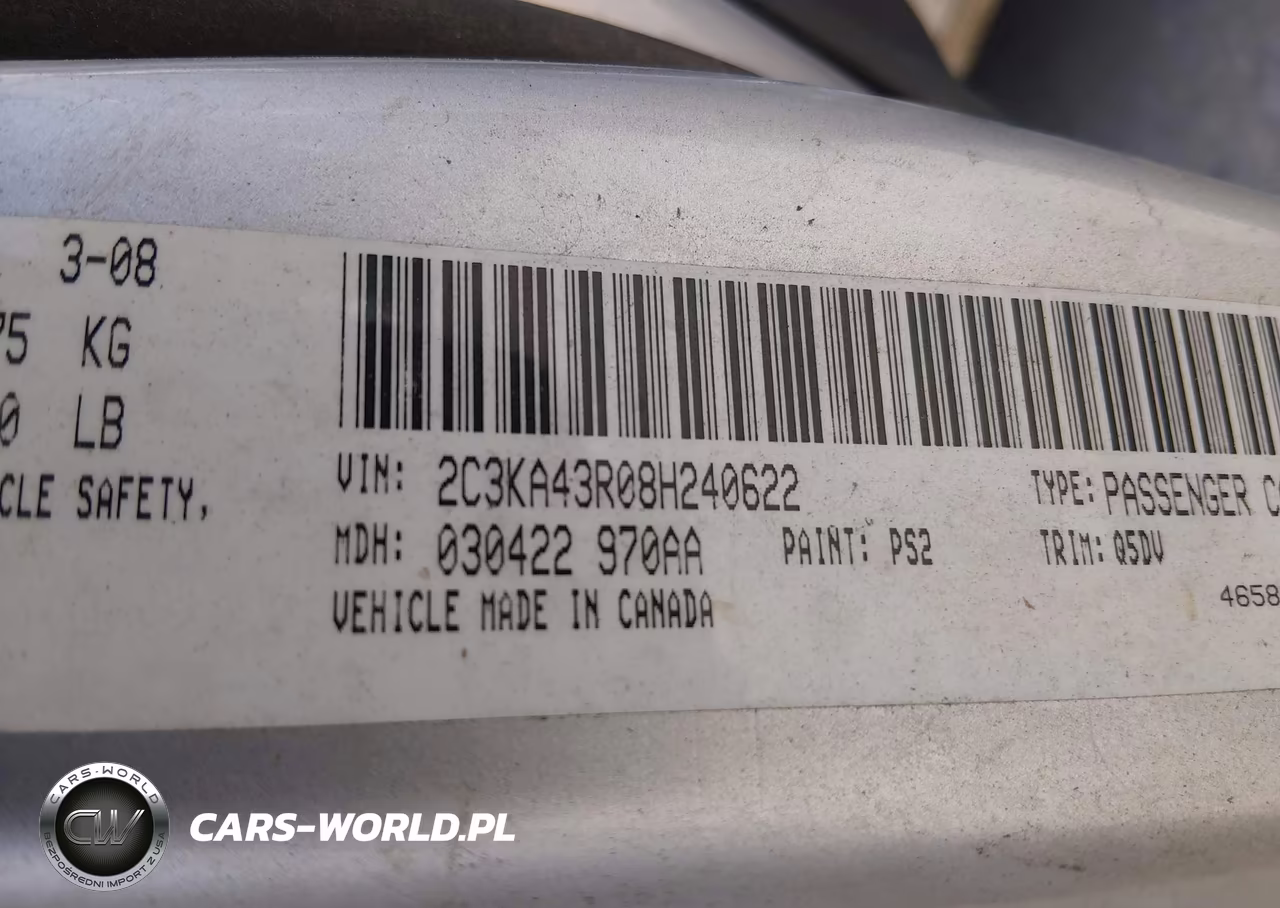 2008 Chrysler 300 Lx VIN:2C3KA43R08H240622 - 9