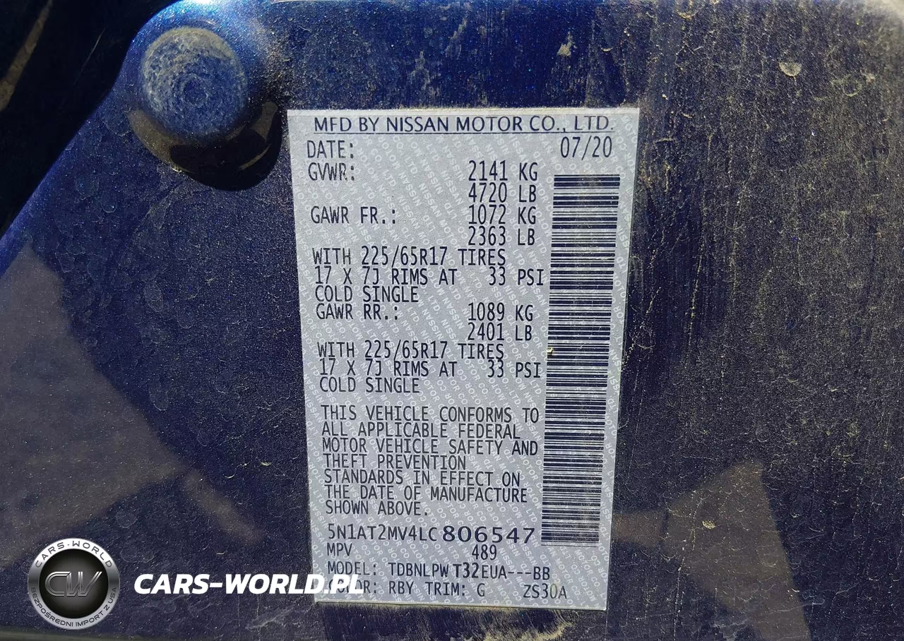 2020 Nissan Rogue S Intelligent Awd VIN:5N1AT2MV4LC806547 - 9