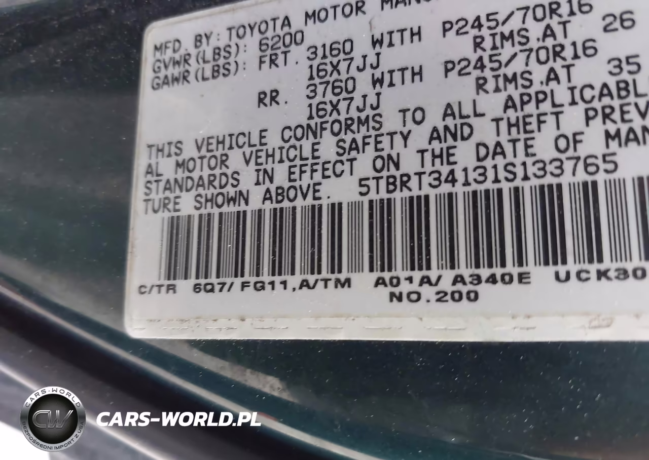 2001 Toyota Tundra Sr5 V8 VIN:5TBRT34131S133765 - 9