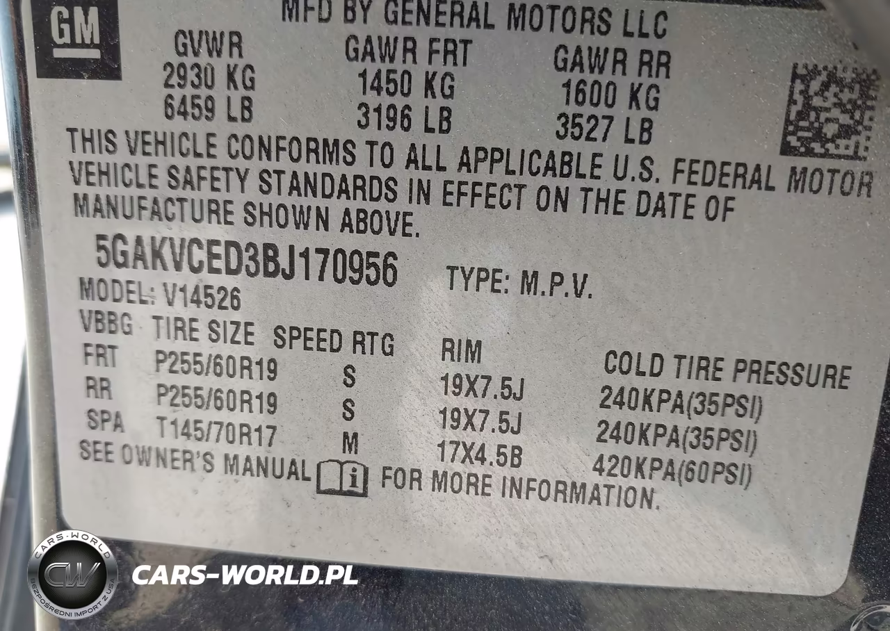 2011 Buick Enclave 2Xl VIN:5GAKVCED3BJ170956 - 9
