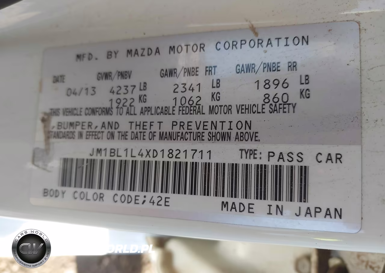 2013 Mazda Mazdaspeed3 Touring VIN:JM1BL1L4XD1821711 - 9