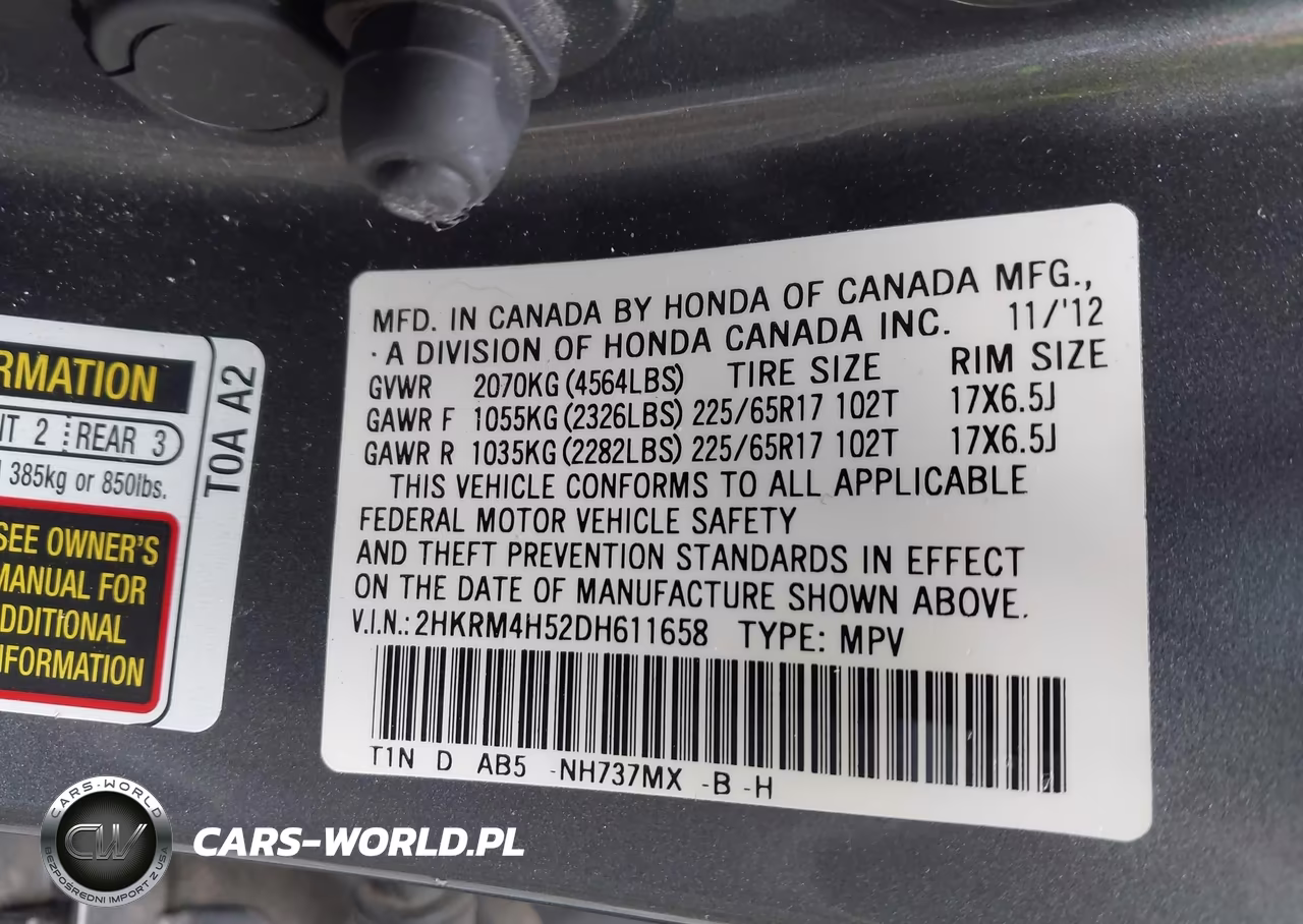 2013 Honda Cr-V Ex VIN:2HKRM4H52DH611658 - 9