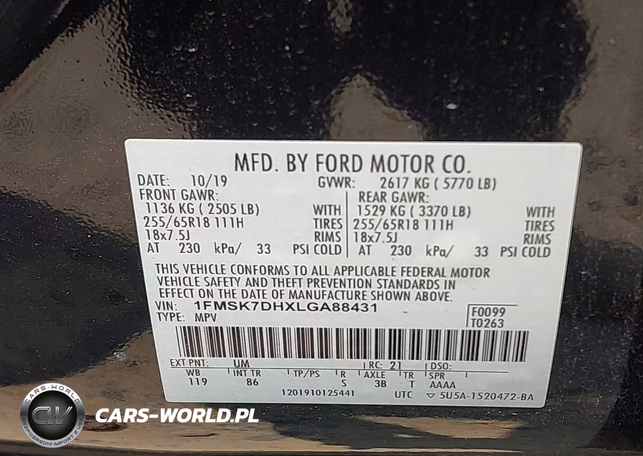 2020 Ford Explorer Xlt VIN:1FMSK7DHXLGA88431 - 9