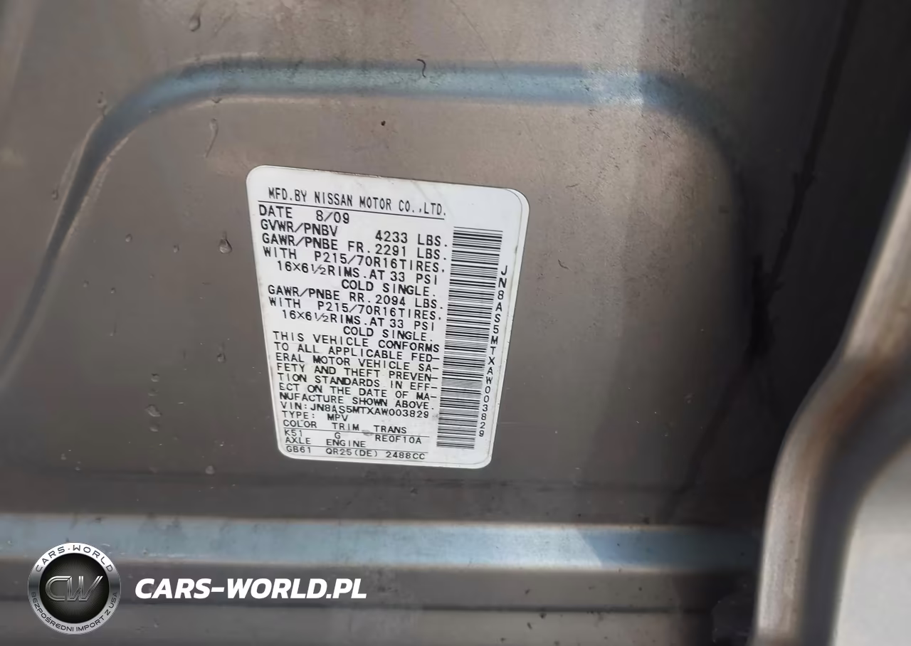 2010 Nissan Rogue S VIN:JN8AS5MTXAW003829 - 9
