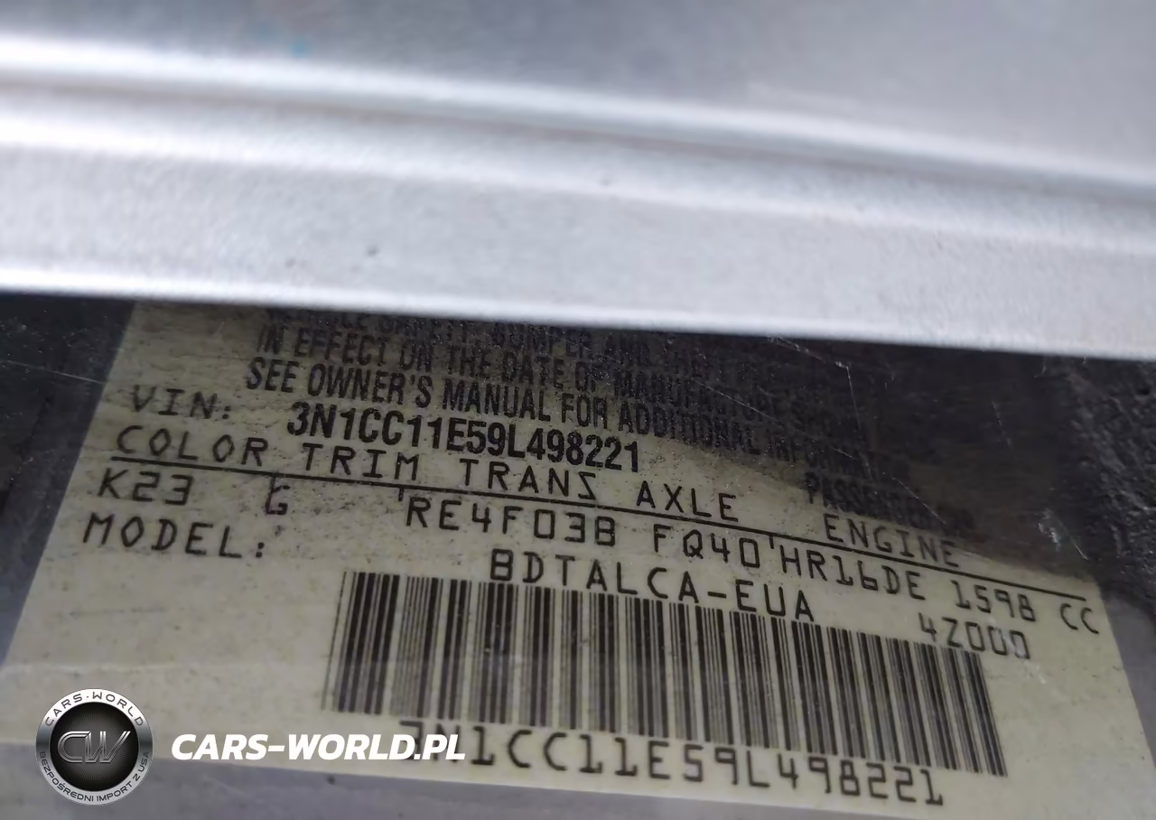 2009 Nissan Versa 1.6 VIN:3N1CC11E59L498221 - 9