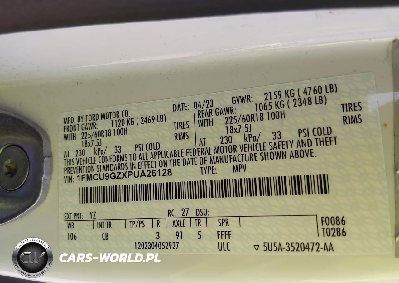 2023 Ford Escape Active VIN:1FMCU9GZXPUA26128 - 9
