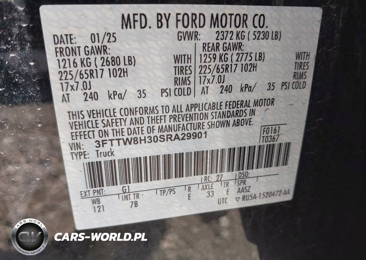 2025 Ford Maverick Xlt VIN:3FTTW8H30SRA29901 - 9