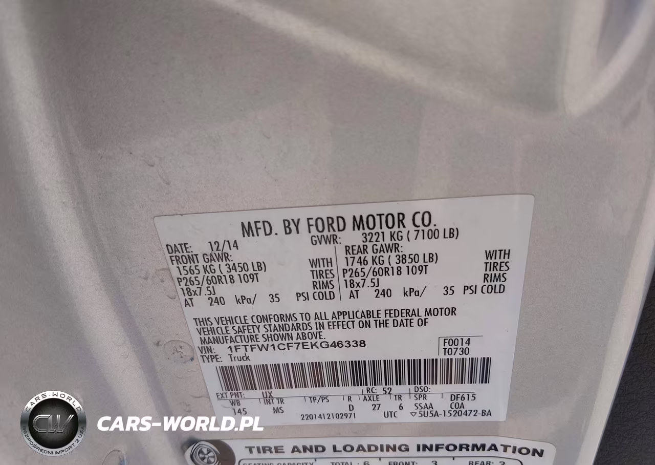 2014 Ford F-150 Xlt VIN:1FTFW1CF7EKG46338 - 9