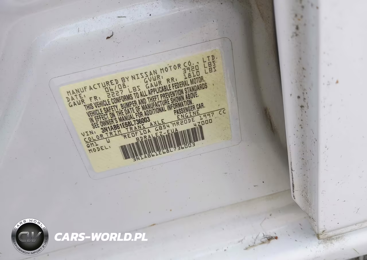 2008 Nissan Sentra 2.0 S VIN:3N1AB61E68L736003 - 9