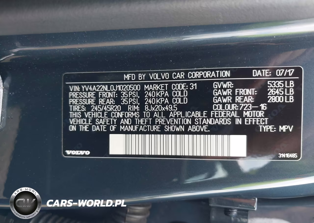 2018 Volvo V90 Cross Country T6 VIN:YV4A22NL0J1020500 - 9