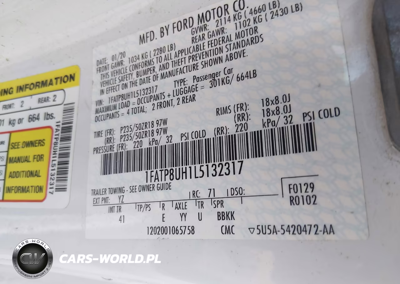 2020 Ford Mustang Ecoboost Premium VIN:1FATP8UH1L5132317 - 9