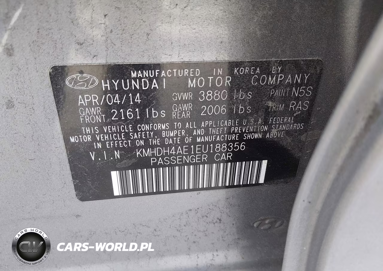 2014 Hyundai Elantra Limited VIN:KMHDH4AE1EU188356 - 9
