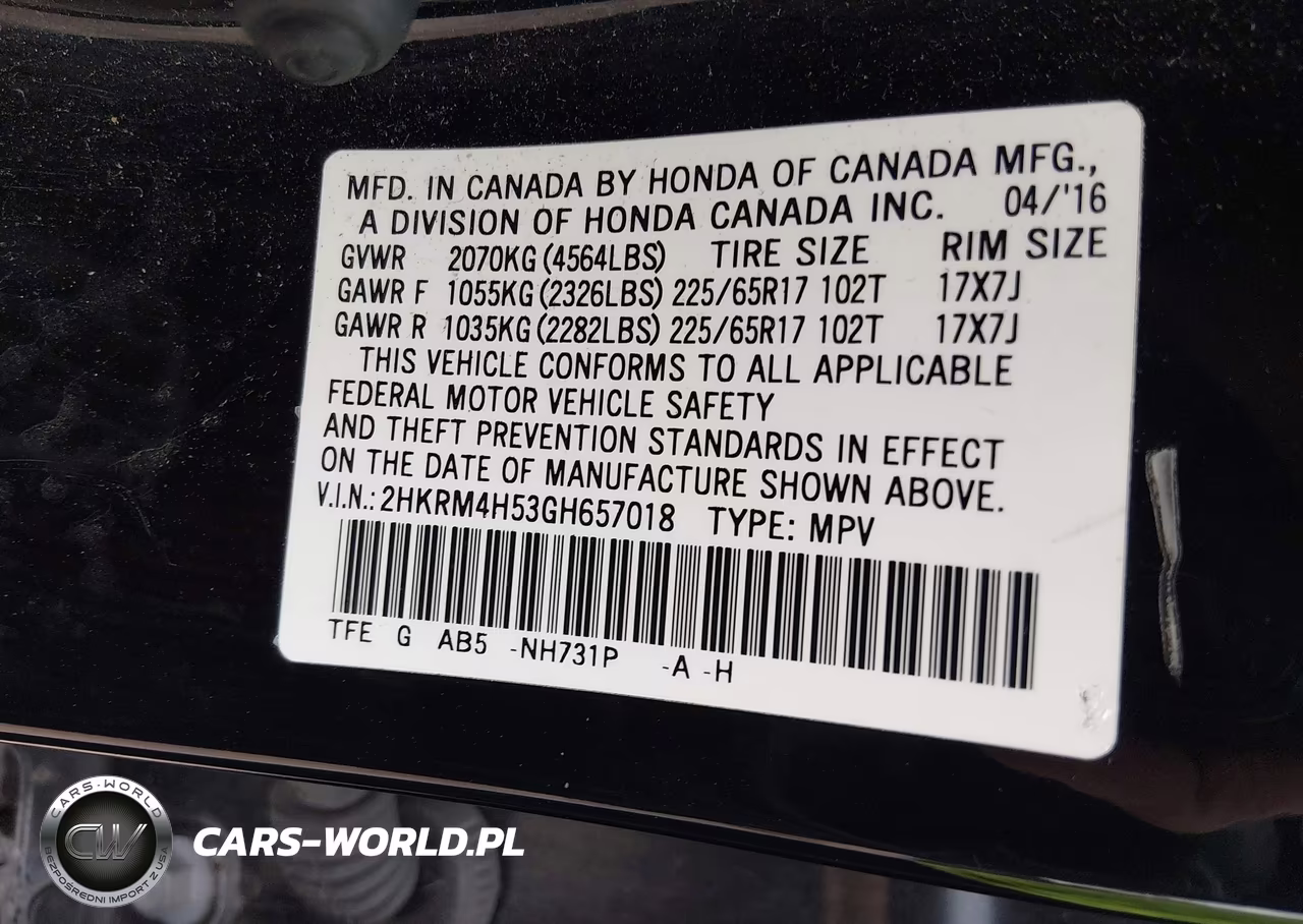 2016 Honda Cr-V Ex VIN:2HKRM4H53GH657018 - 9