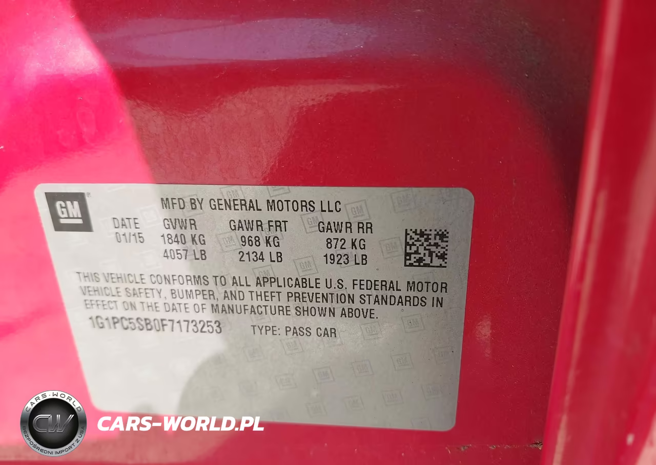 2015 Chevrolet Cruze 1Lt Auto VIN:1G1PC5SB0F7173253 - 9