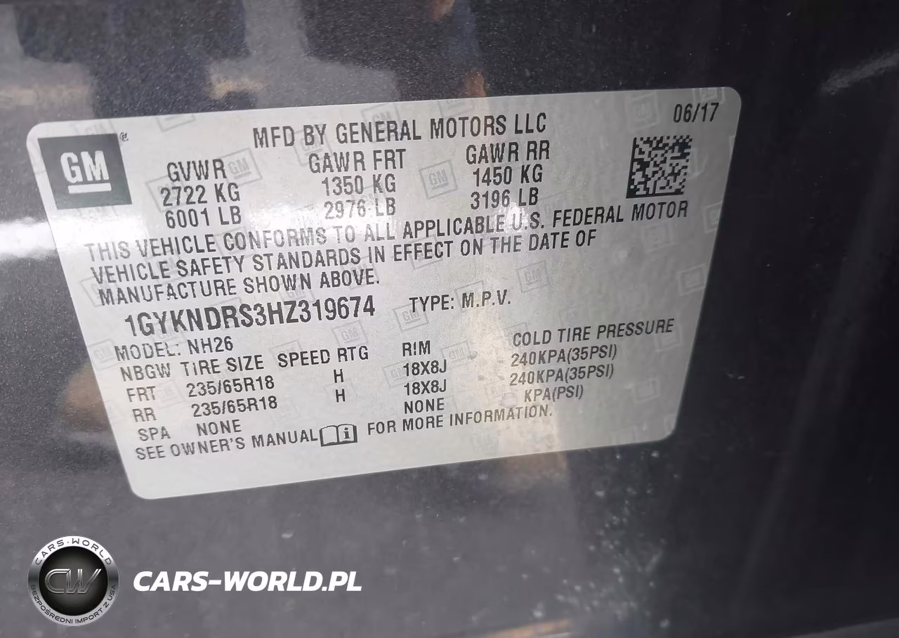 2017 Cadillac Xt5 Luxury VIN:1GYKNDRS3HZ319674 - 9