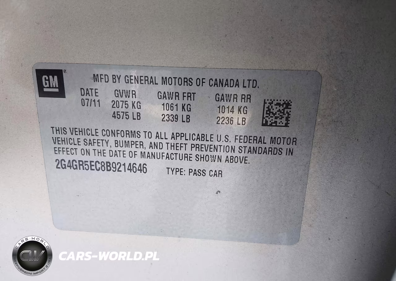 2011 Buick Regal Cxl Oshawa VIN:2G4GR5EC8B9214646 - 9