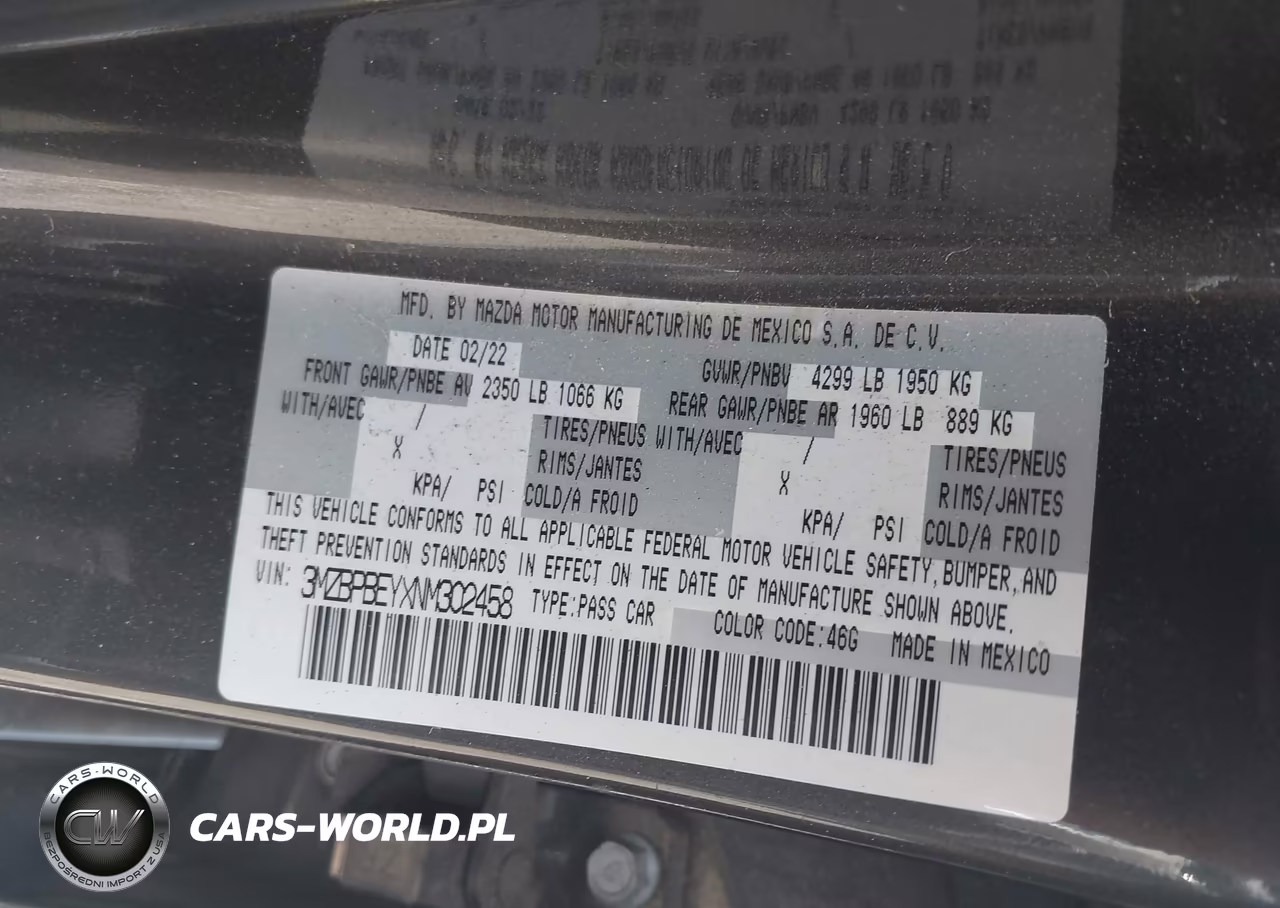 2022 Mazda Mazda3 Premium Plus VIN:3MZBPBEYXNM302458 - 9