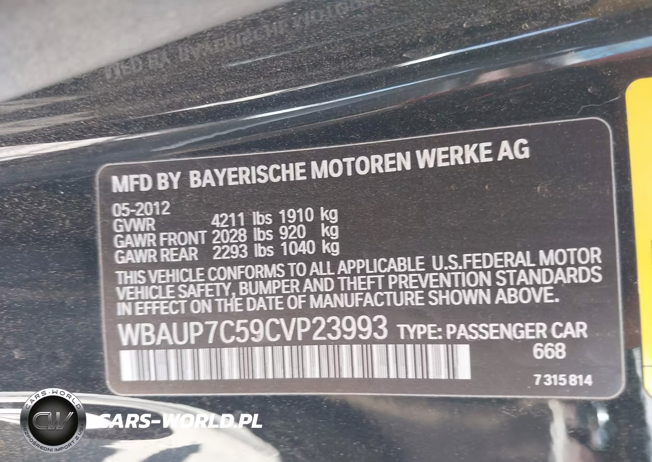 2012 BMW 128I VIN:WBAUP7C59CVP23993 - 9