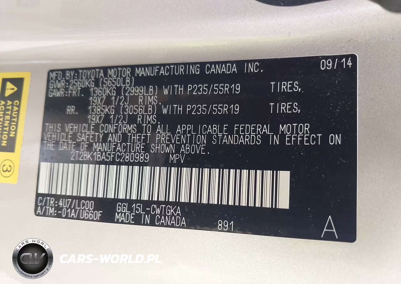2015 Lexus Rx 350 VIN:2T2BK1BA5FC280989 - 9