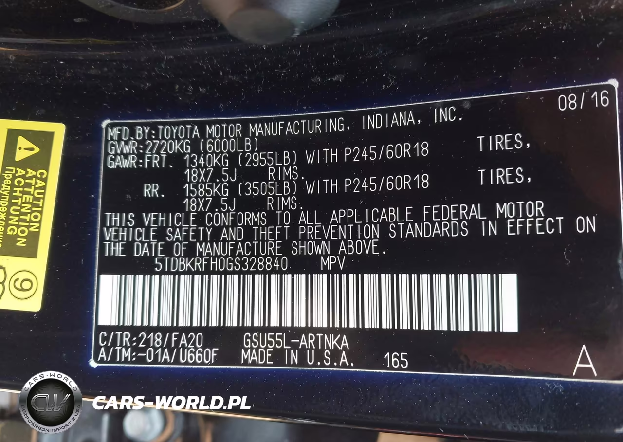 2016 Toyota Highlander Le Plus V6 VIN:5TDBKRFH0GS328840 - 9