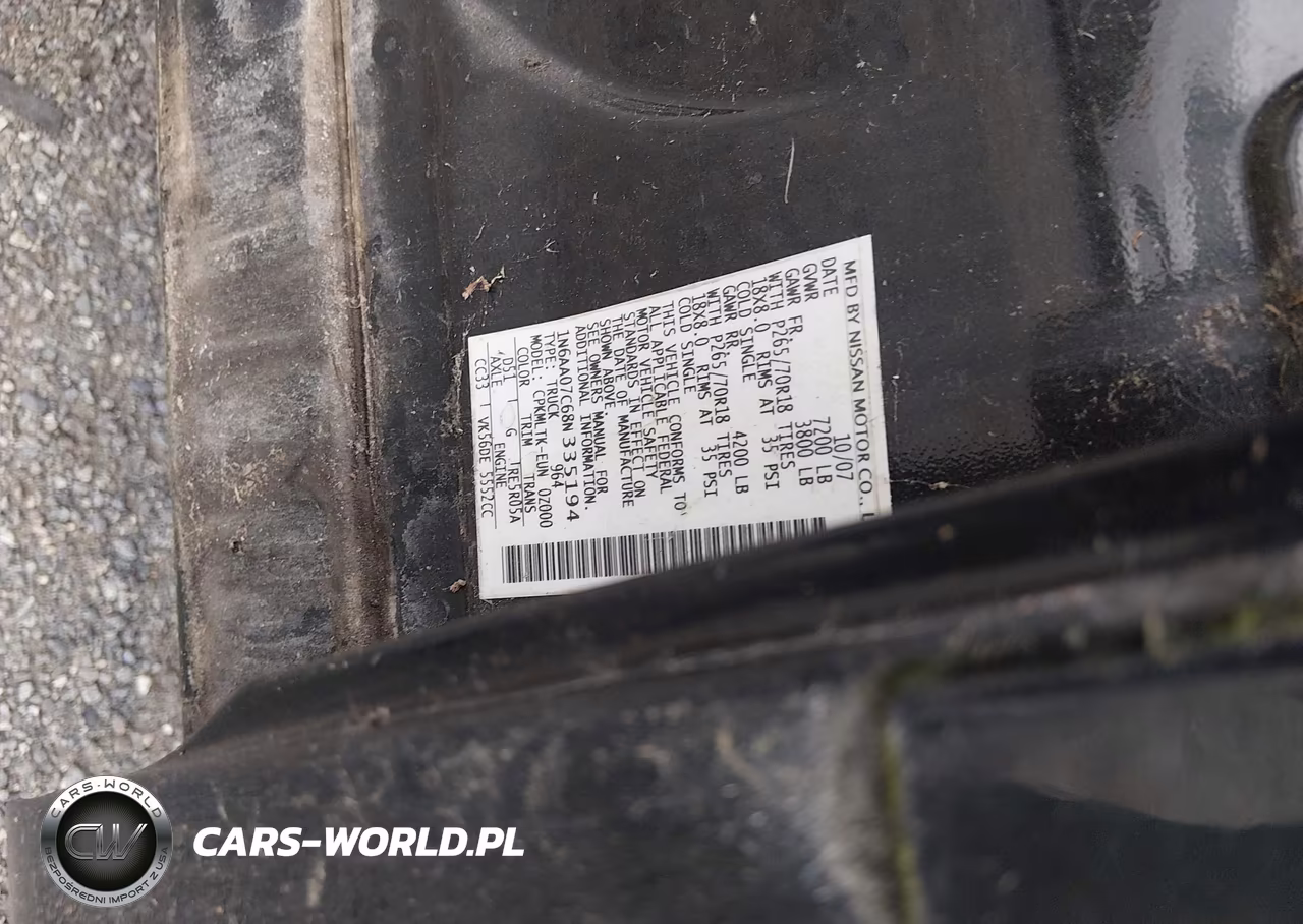 2008 Nissan Titan Se VIN:1N6AA07C68N335194 - 9