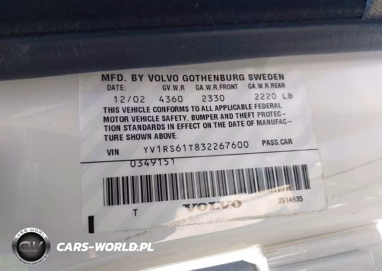 2003 Volvo S60 2.4 VIN:YV1RS61T832267600 - 9