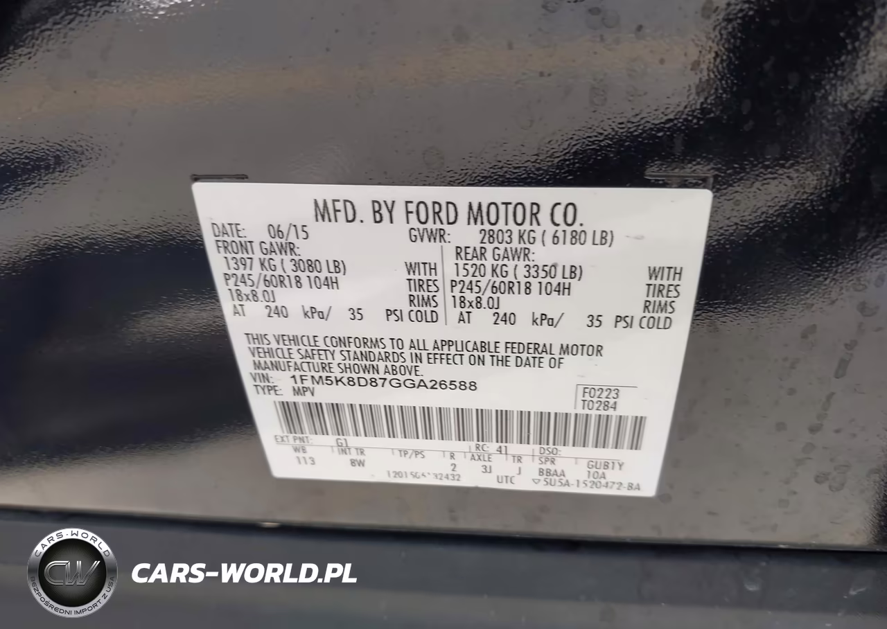 2016 Ford Explorer Xlt VIN:1FM5K8D87GGA26588 - 9