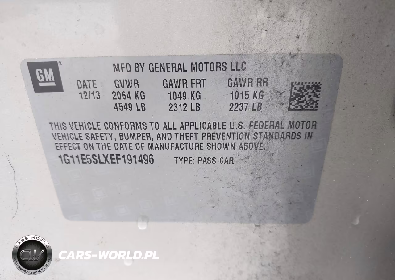2014 Chevrolet Malibu 2Lt VIN:1G11E5SLXEF191496 - 9