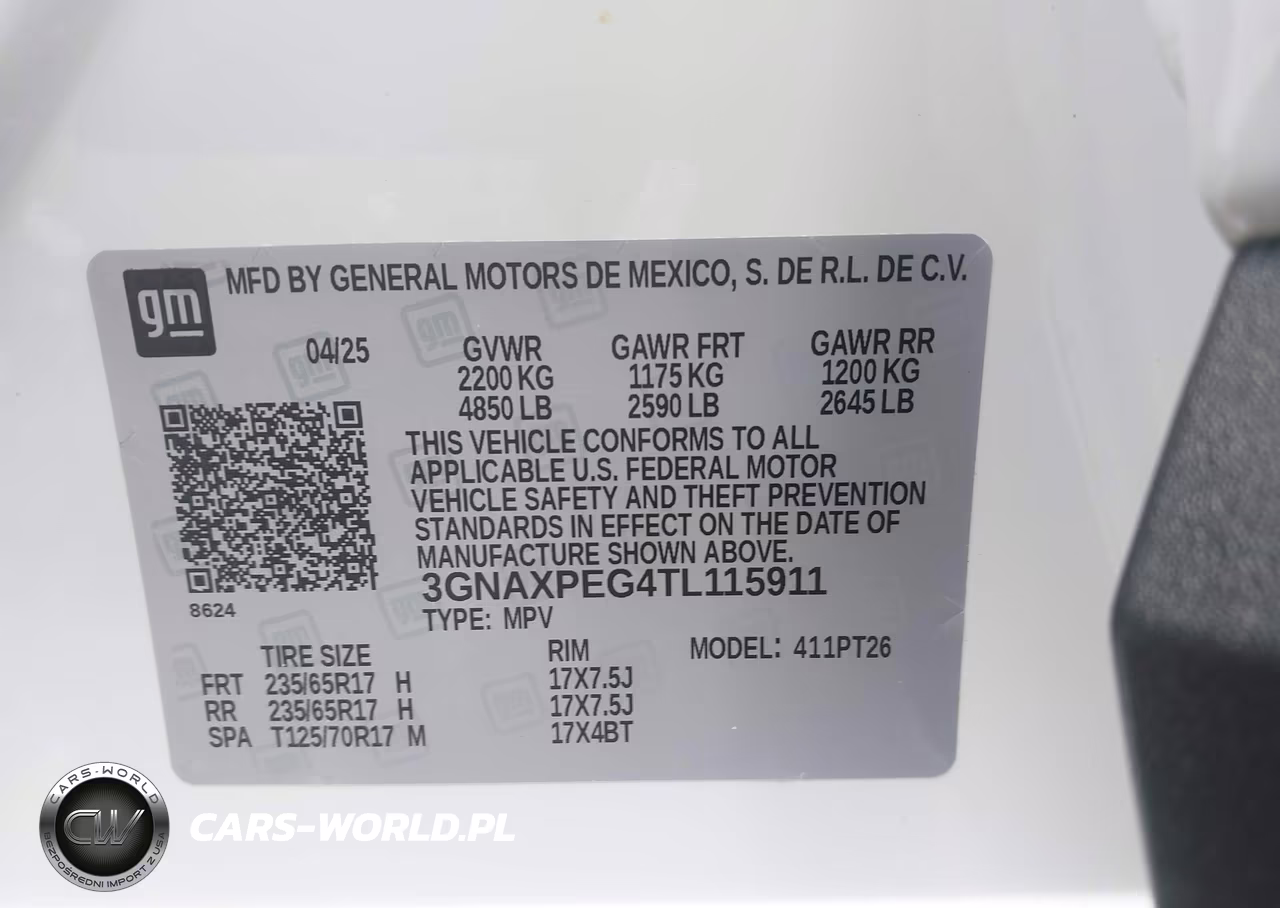 2026 Chevrolet Equinox Awd Lt VIN:3GNAXPEG4TL115911 - 9